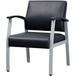 Lorell Mid - Back Healthcare Guest Chair with Antimicrobial Vinyl and Silver Steel Frame (LLR - LLR67012) - SchoolOutlet