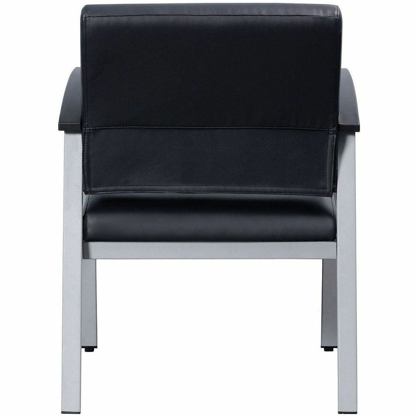 Lorell Mid - Back Healthcare Guest Chair with Antimicrobial Vinyl and Silver Steel Frame (LLR - LLR67012) - SchoolOutlet