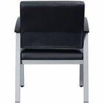 Lorell Mid - Back Healthcare Guest Chair with Antimicrobial Vinyl and Silver Steel Frame (LLR - LLR67012) - SchoolOutlet