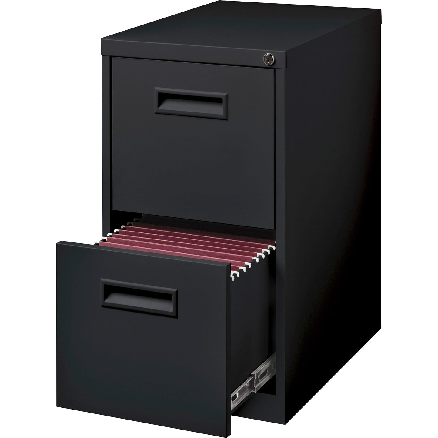 Lorell Fortress Series 2 - Drawer File Mobile Pedestal Steel Ball - Bearing Black 15"W x 22.9"D x 28"H (LLR - LLR67733) - SchoolOutlet