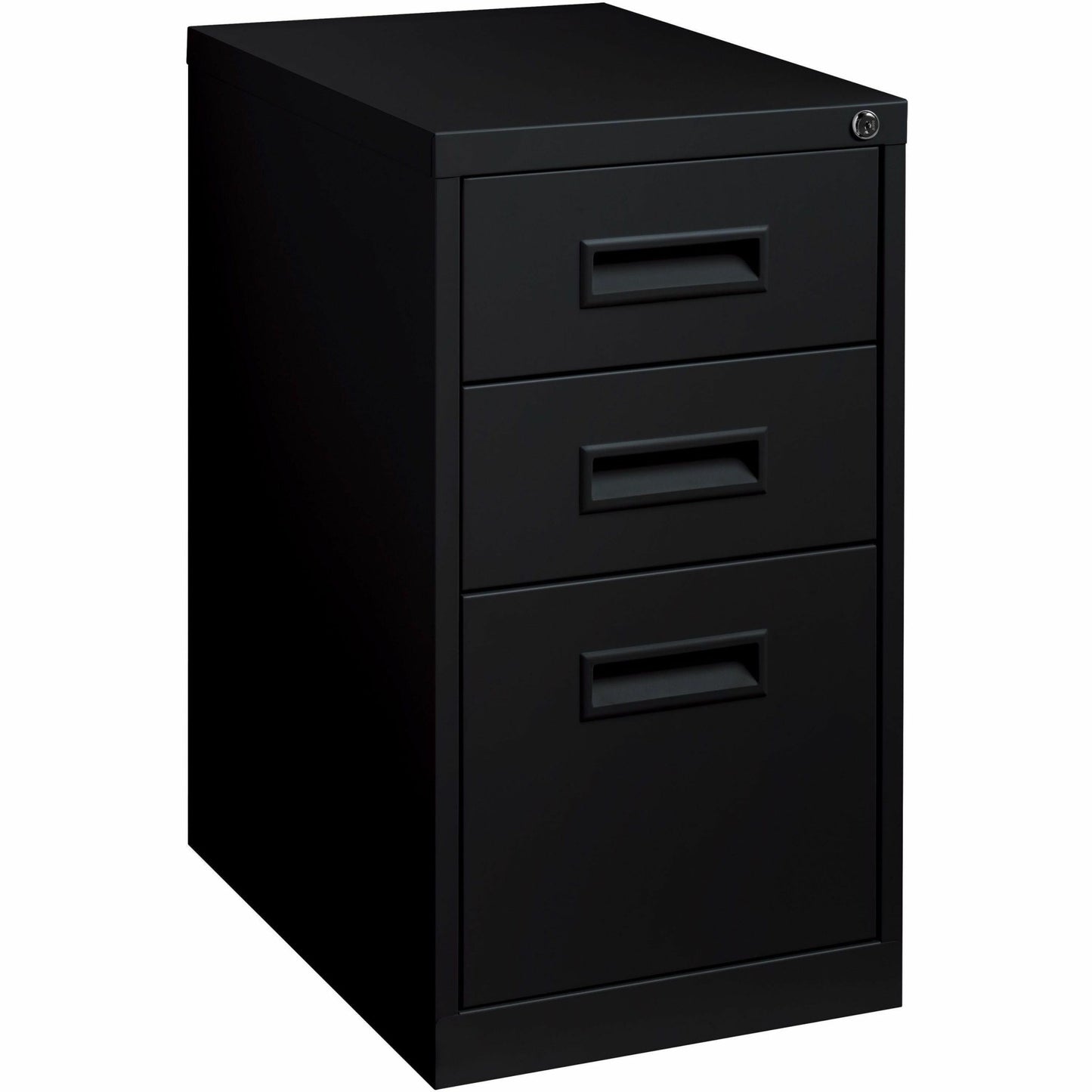 Lorell Fortress Series 3 - Drawer Box/File Mobile Pedestal Steel Ball - Bearing Black 15"W x 22"D x 27.7"H (LLR - LLR67737) - SchoolOutlet