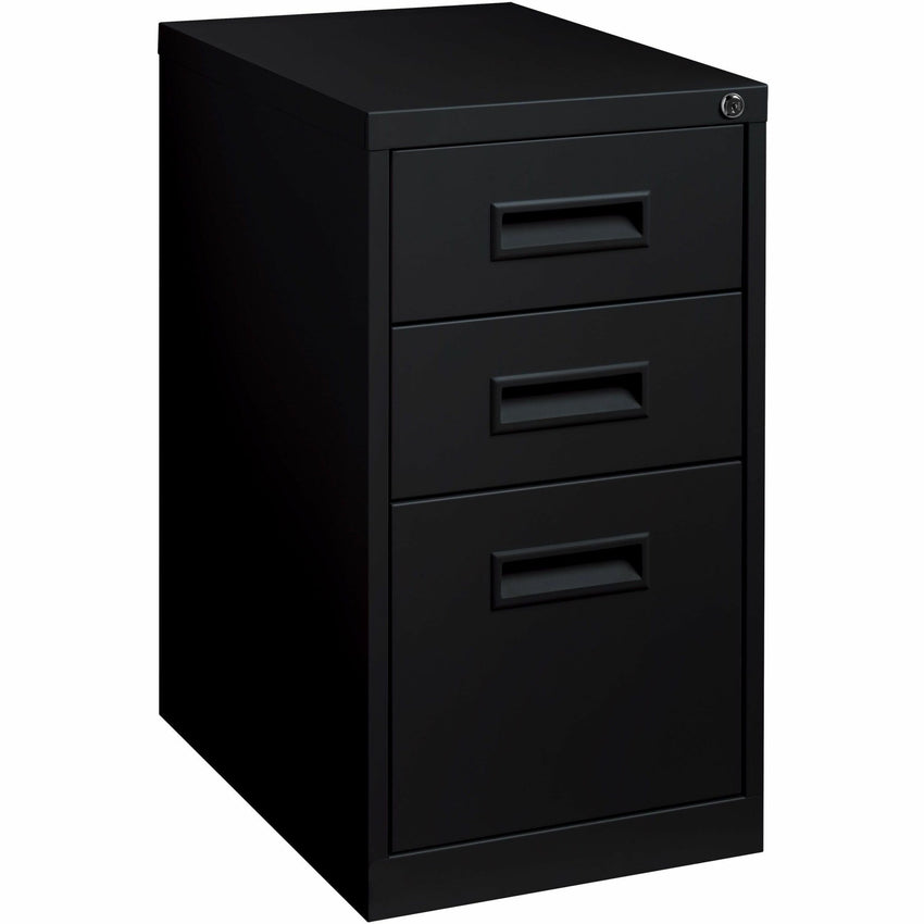 Lorell Fortress Series 3 - Drawer Box/File Mobile Pedestal Steel Ball - Bearing Black 15"W x 22"D x 27.7"H (LLR - LLR67737) - SchoolOutlet