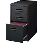 Lorell Fortress Series 3 - Drawer Box/File Mobile Pedestal Steel Ball - Bearing Black 15