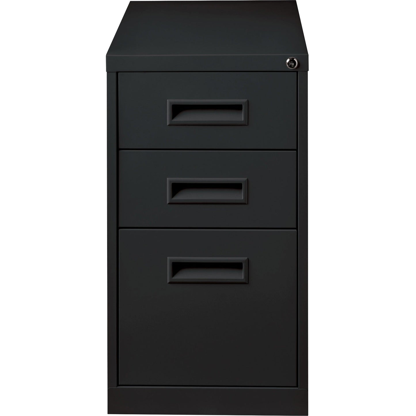 Lorell Fortress Series 3 - Drawer Box/File Mobile Pedestal Steel Ball - Bearing Black 15"W x 22"D x 27.7"H (LLR - LLR67737) - SchoolOutlet