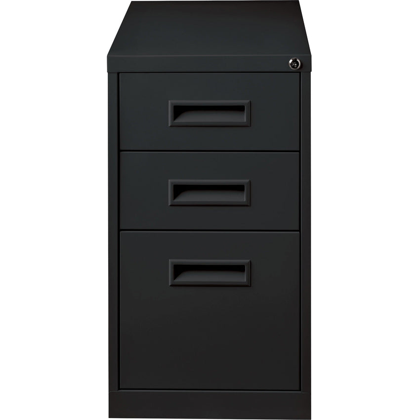 Lorell Fortress Series 3 - Drawer Box/File Mobile Pedestal Steel Ball - Bearing Black 15"W x 22"D x 27.7"H (LLR - LLR67737) - SchoolOutlet