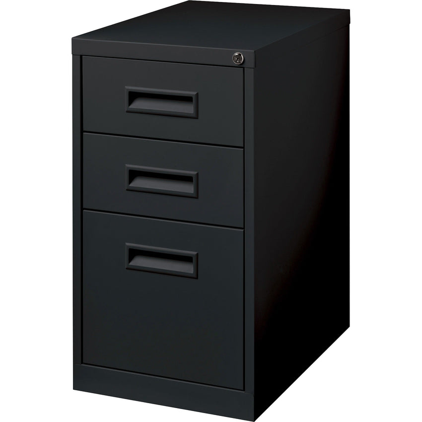 Lorell Fortress Series 3 - Drawer Box/File Mobile Pedestal Steel Ball - Bearing Black 15"W x 22"D x 27.7"H (LLR - LLR67737) - SchoolOutlet