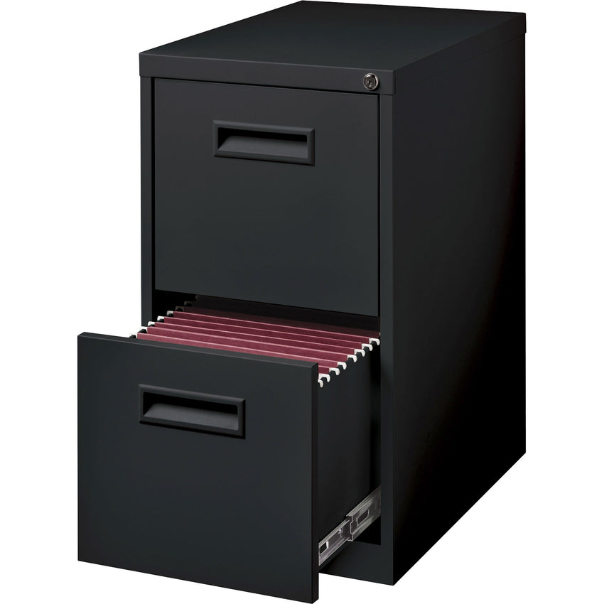 Lorell Fortress Series 2 - Drawer File Mobile Pedestal Steel Ball - Bearing Black 15"W x 19"D x 28"H (LLR - LLR67741) - SchoolOutlet