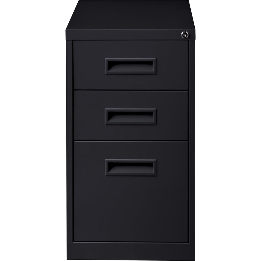 Lorell Fortress Series 3 - Drawer Box/File Mobile Pedestal Steel Ball - Bearing Black 15"W x 19"D x 28"H (LLR - LLR67745) - SchoolOutlet