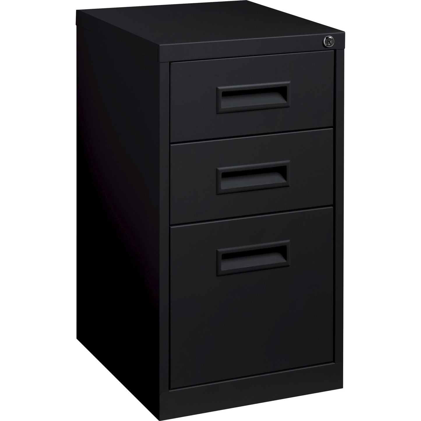 Lorell Fortress Series 3 - Drawer Box/File Mobile Pedestal Steel Ball - Bearing Black 15"W x 19"D x 28"H (LLR - LLR67745) - SchoolOutlet