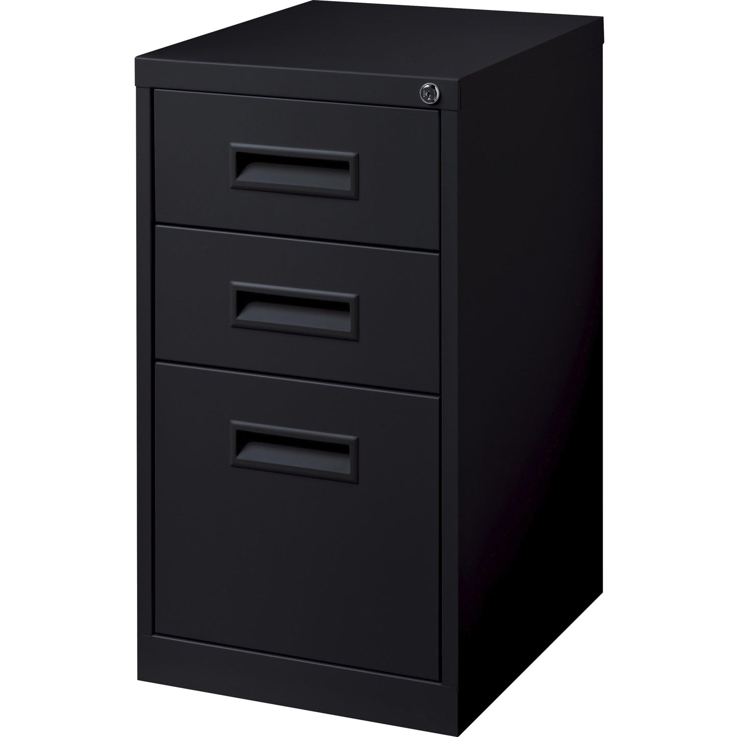 Lorell Fortress Series 3 - Drawer Box/File Mobile Pedestal Steel Ball - Bearing Black 15"W x 19"D x 28"H (LLR - LLR67745) - SchoolOutlet