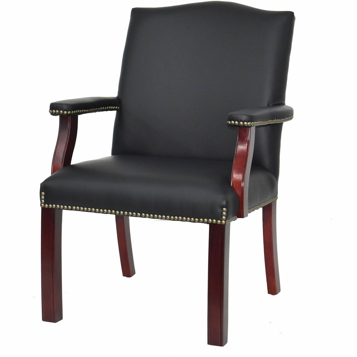 Lorell Deluxe Guest Chair with Bonded Leather Upholstery 18.25 "H (LLR - LLR68252) - SchoolOutlet