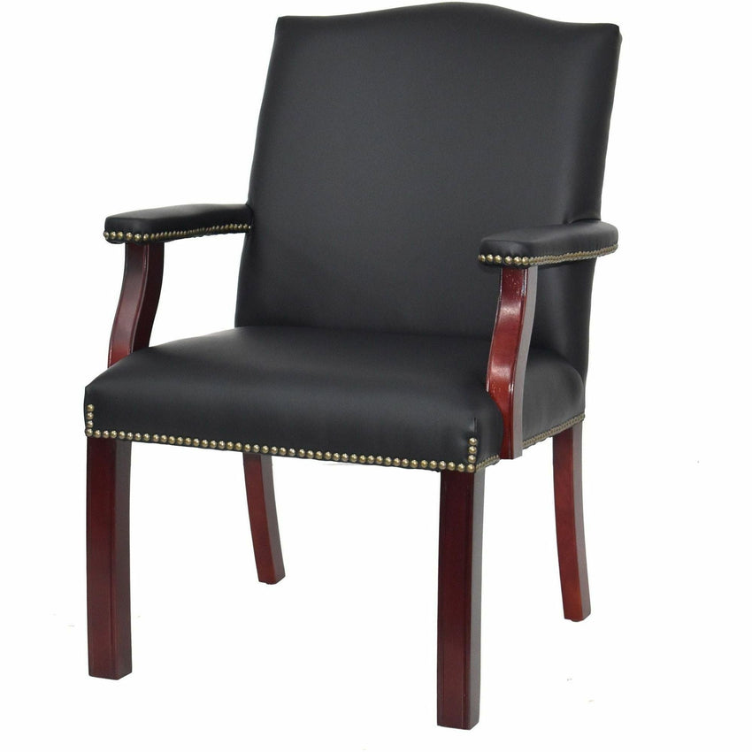 Lorell Deluxe Guest Chair with Bonded Leather Upholstery 18.25 "H (LLR - LLR68252) - SchoolOutlet
