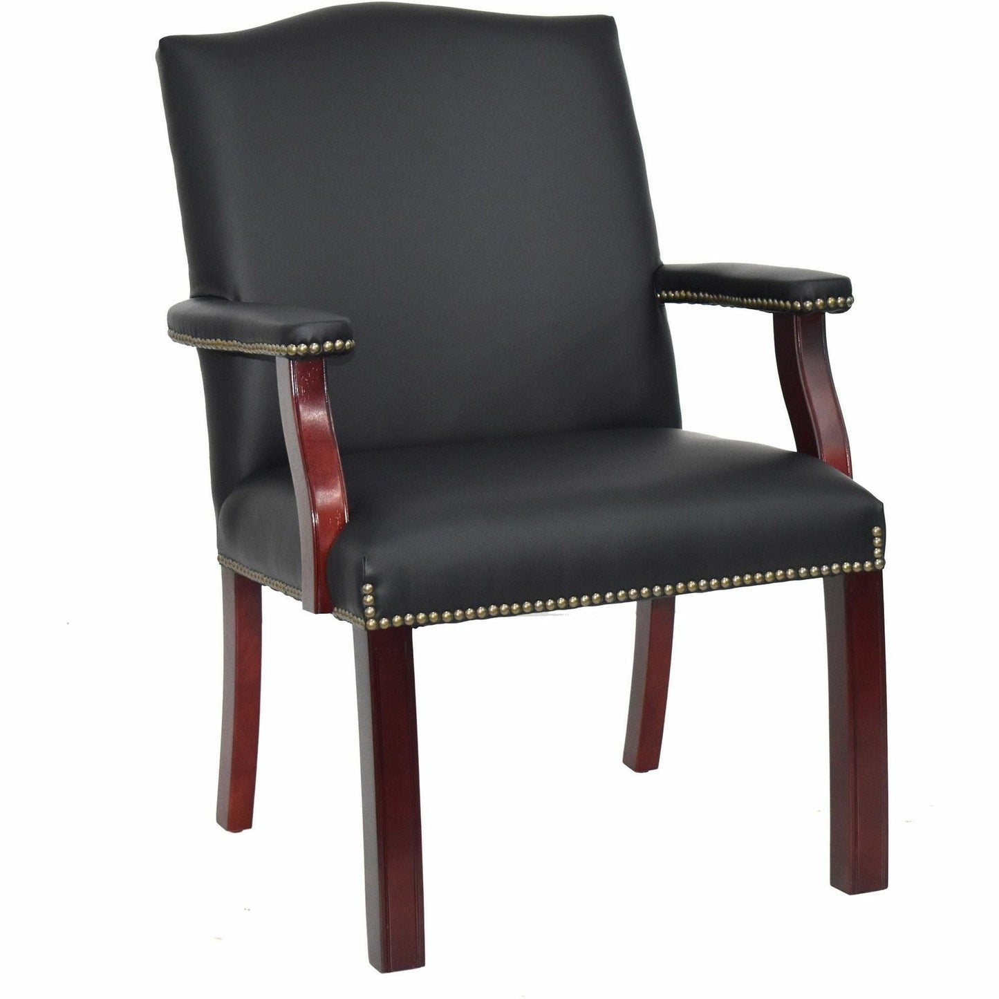 Lorell Deluxe Guest Chair with Bonded Leather Upholstery 18.25 "H (LLR - LLR68252) - SchoolOutlet