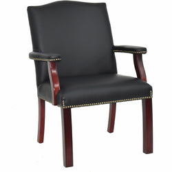 Lorell Deluxe Guest Chair with Bonded Leather Upholstery 18.25 "H (LLR-LLR68252)