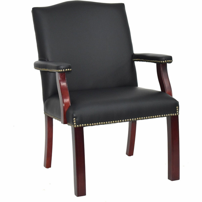 Lorell Deluxe Guest Chair with Bonded Leather Upholstery 18.25 "H (LLR - LLR68252) - SchoolOutlet