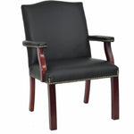 Lorell Deluxe Guest Chair with Bonded Leather Upholstery 18.25 