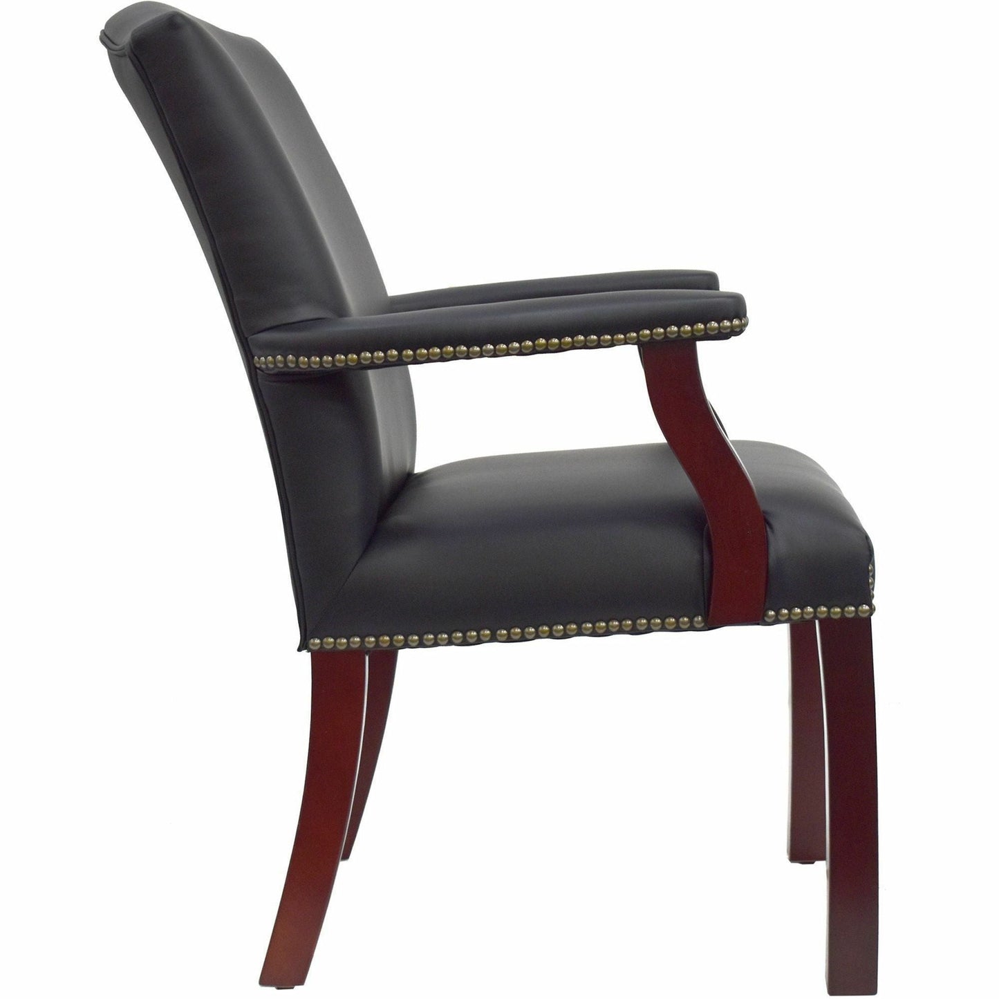 Lorell Deluxe Guest Chair with Bonded Leather Upholstery 18.25 "H (LLR - LLR68252) - SchoolOutlet