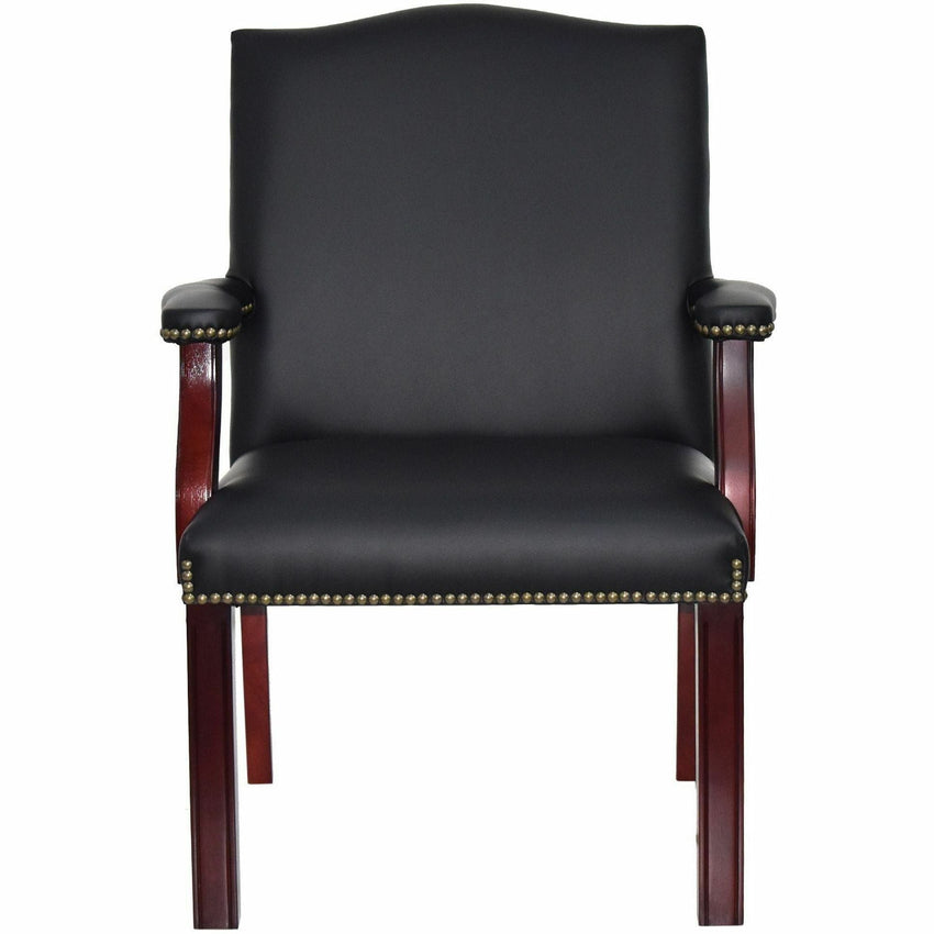 Lorell Deluxe Guest Chair with Bonded Leather Upholstery 18.25 "H (LLR - LLR68252) - SchoolOutlet