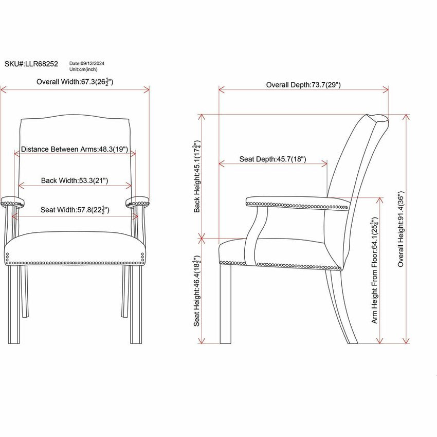 Lorell Deluxe Guest Chair with Bonded Leather Upholstery 18.25 "H (LLR - LLR68252) - SchoolOutlet