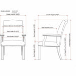 Lorell Deluxe Guest Chair with Bonded Leather Upholstery 18.25 