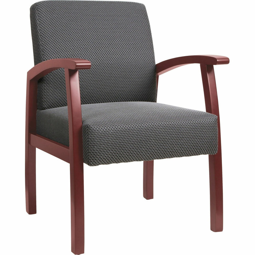 Lorell Thickly Padded Guest Chair with Wood Frame and Lumbar Support 18.50"H (LLR - LLR6855X) - SchoolOutlet