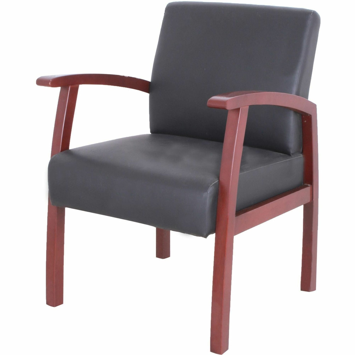 Lorell Thickly Padded Guest Chair with Wood Frame and Lumbar Support 18.50"H (LLR - LLR6855X) - SchoolOutlet