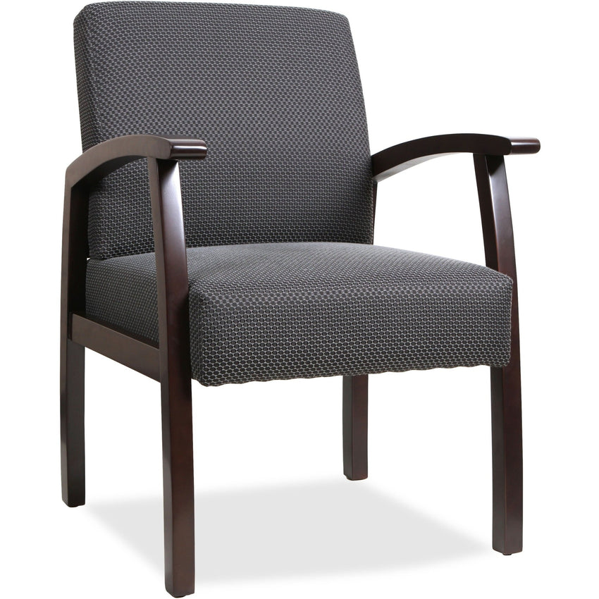 Lorell Thickly Padded Guest Chair with Wood Frame and Lumbar Support 18.50"H (LLR - LLR6855X) - SchoolOutlet