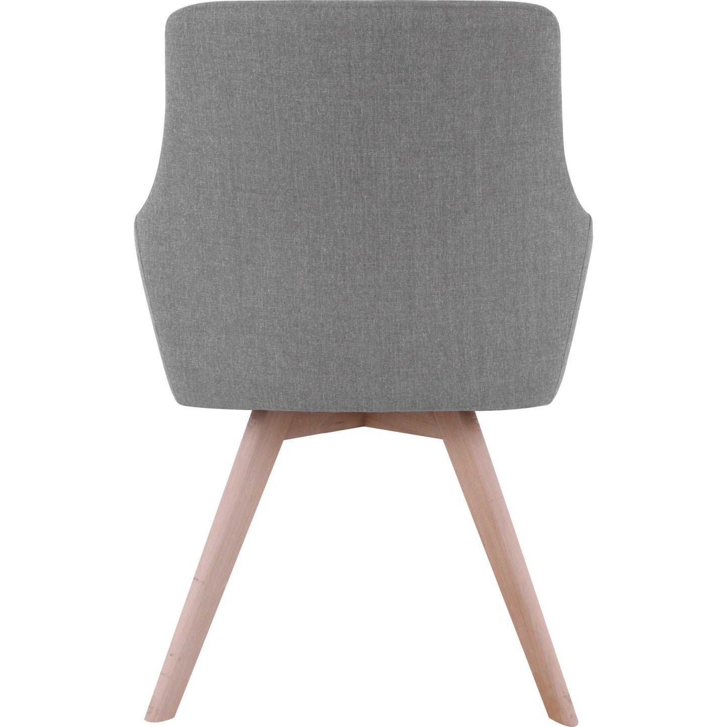 Lorell Mid - century Modern Flannel Guest Chair Four - Legged Base with Arms 19.125"H (LLR - LLR68560) - SchoolOutlet