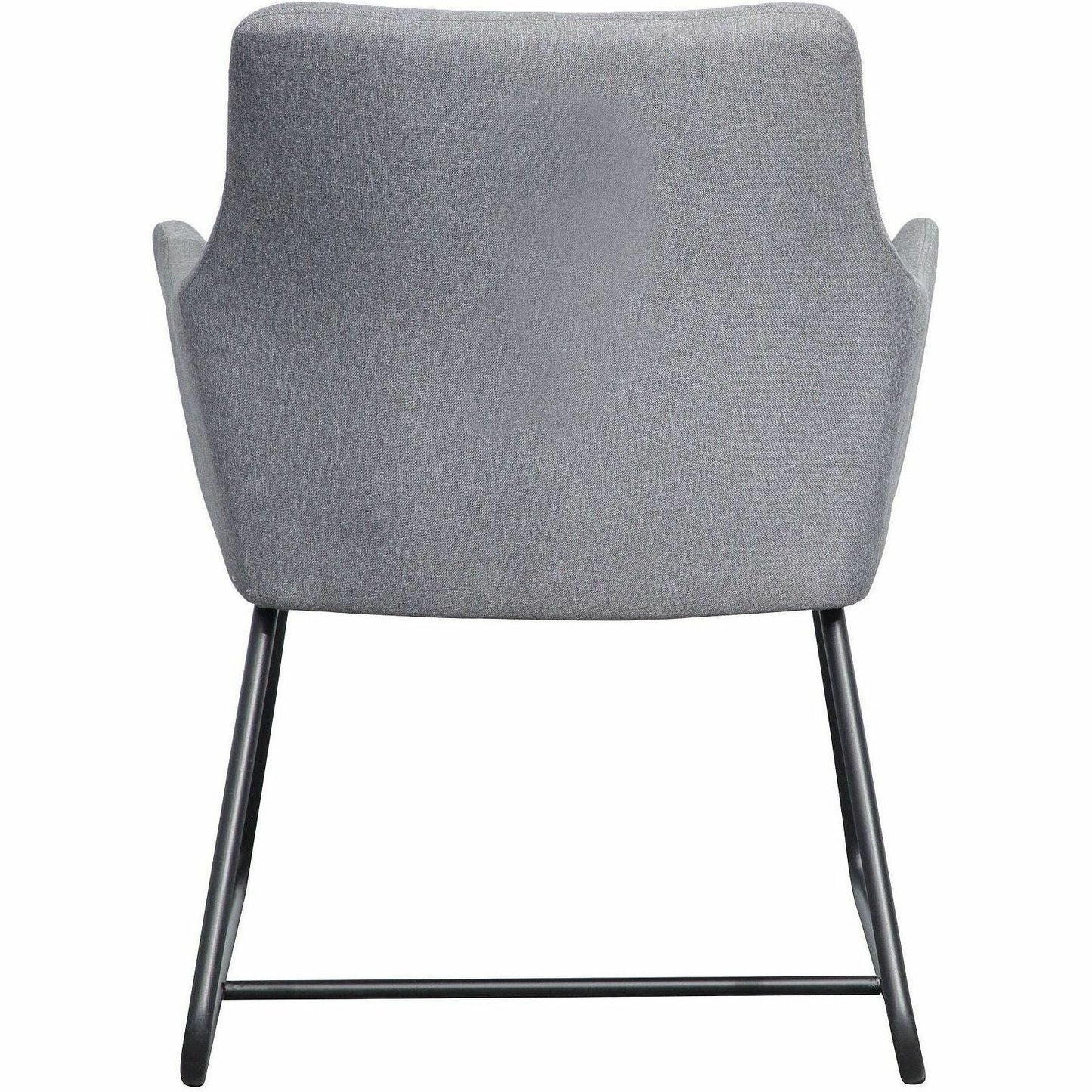 Lorell Mid - century Modern Flannel Guest Chair Sled Base with Arms 19.125"H (LLR - LLR68562) - SchoolOutlet