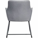 Lorell Mid - century Modern Flannel Guest Chair Sled Base with Arms 19.125