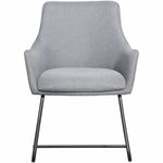 Lorell Mid - century Modern Flannel Guest Chair Sled Base with Arms 19.125