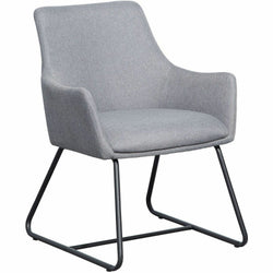 Lorell Mid-century Modern Flannel Guest Chair Sled Base with Arms 19.125"H (LLR-LLR68562)