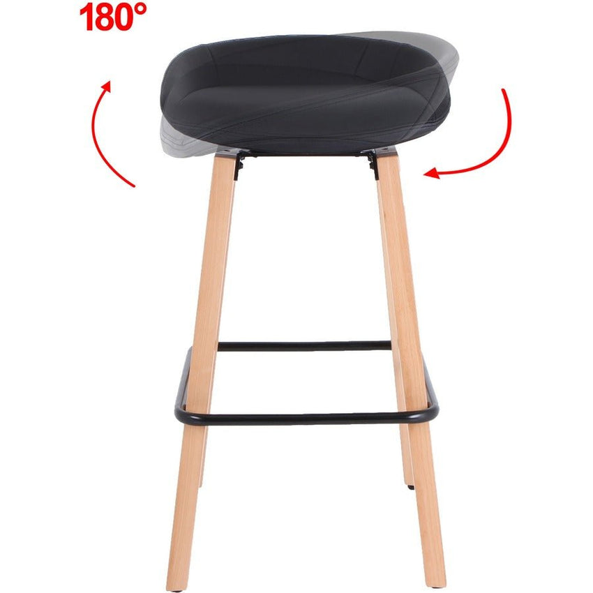 Lorell Modern Low - Back Stool with Swivel Seat and Auto Return (LLR - LLR68563) - SchoolOutlet