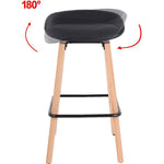 Lorell Modern Low - Back Stool with Swivel Seat and Auto Return (LLR - LLR68563) - SchoolOutlet