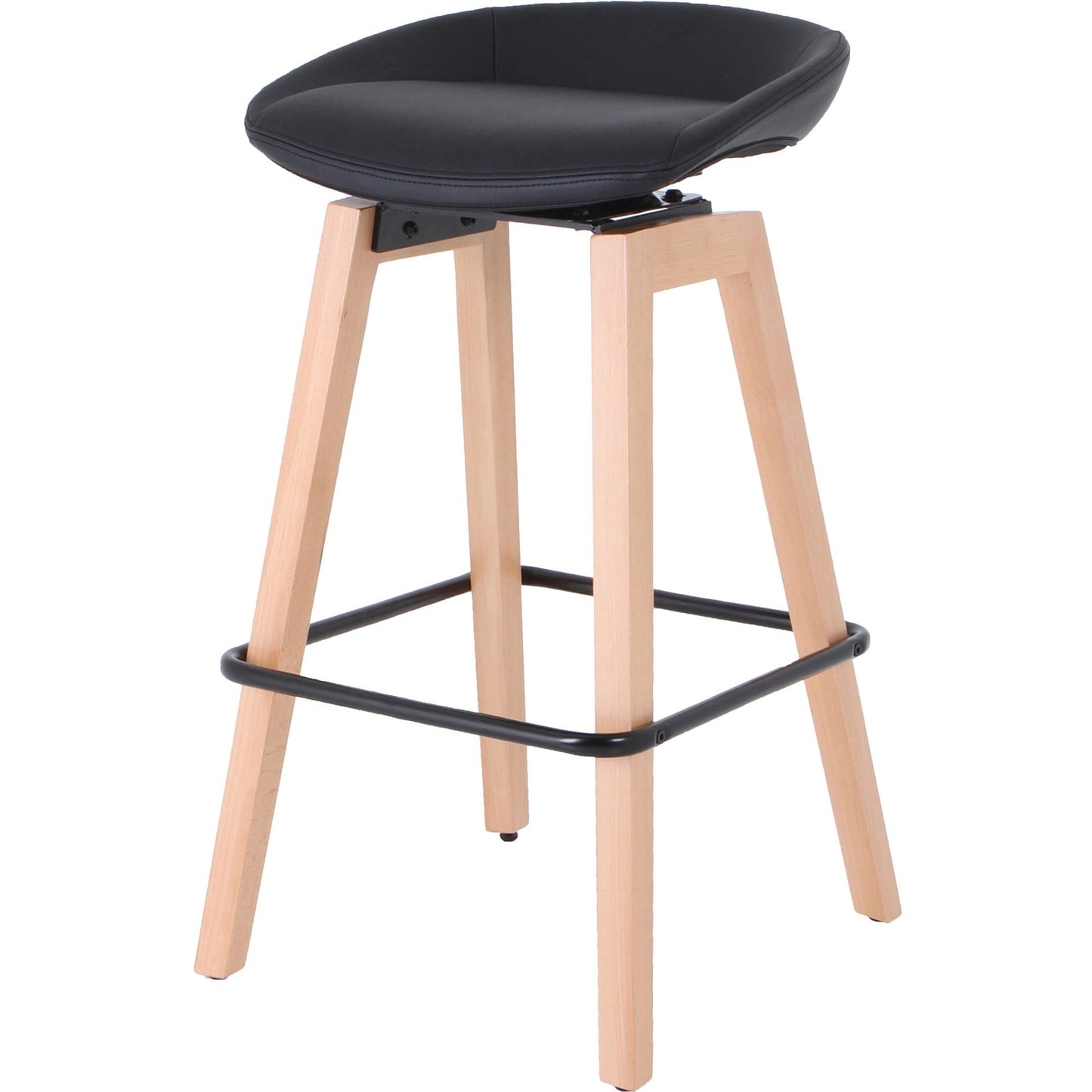 Lorell Modern Low - Back Stool with Swivel Seat and Auto Return (LLR - LLR68563) - SchoolOutlet