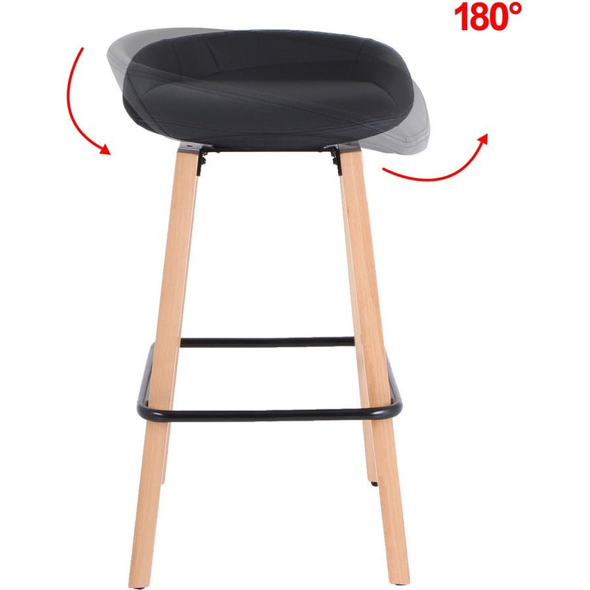 Lorell Modern Low - Back Stool with Swivel Seat and Auto Return (LLR - LLR68563) - SchoolOutlet