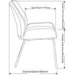 Lorell U - Shaped Seat Guest Chair Bonded Leather Upholstered with Powder - Coated Legs 19
