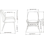 Lorell U - Shaped Seat Guest Chair Bonded Leather Upholstered with Powder - Coated Legs 19