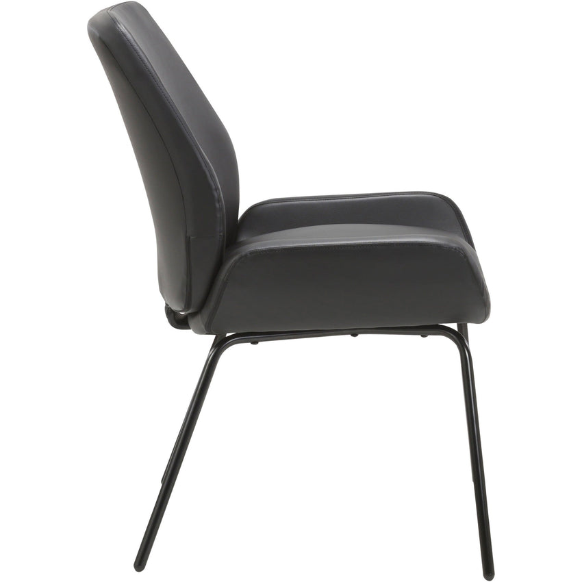 Lorell U - Shaped Seat Guest Chair Bonded Leather Upholstered with Powder - Coated Legs 19"H (LLR - LLR68574) - SchoolOutlet