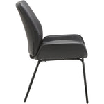 Lorell U - Shaped Seat Guest Chair Bonded Leather Upholstered with Powder - Coated Legs 19
