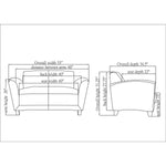 Lorell Accession Reception Loveseat 34.5