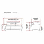 Lorell Accession Reception Sofa 75