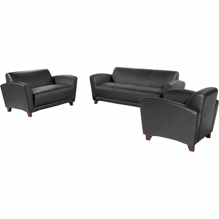 Lorell Accession Reception Sofa 75" Leather (LLR - LLR68950) - SchoolOutlet