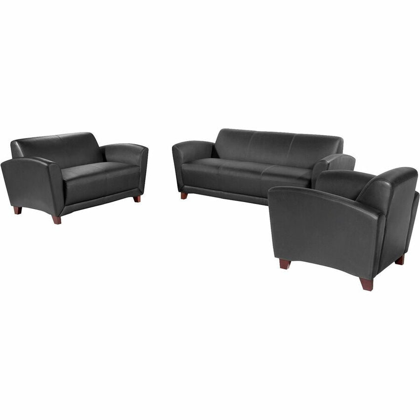 Lorell Accession Reception Sofa 75" Leather (LLR - LLR68950) - SchoolOutlet