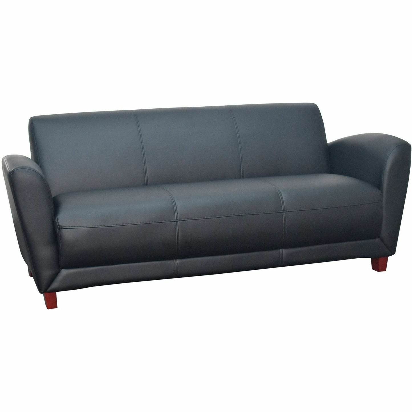 Lorell Accession Reception Sofa 75" Leather (LLR - LLR68950) - SchoolOutlet