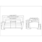 Lorell Accession Reception Sofa 75