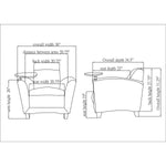 Lorell Accession Club Chair with Swing - Out Tablet Tray and Bonded Leather Upholstery 19 