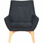 Lorell Quintessence Collection Upholstered Lounge Chair with Wood Legs 18.75