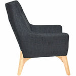 Lorell Quintessence Collection Upholstered Lounge Chair with Wood Legs 18.75