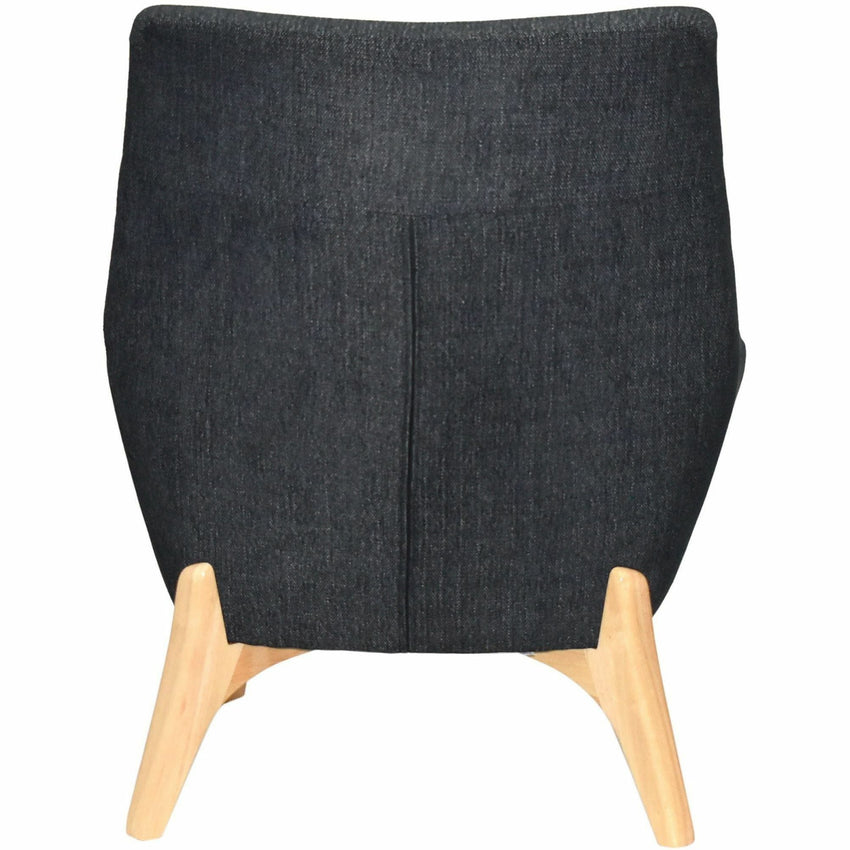 Lorell Quintessence Collection Upholstered Lounge Chair with Wood Legs 18.75"H (LLR - LLR68958) - SchoolOutlet